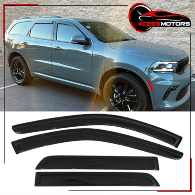 Se adapta a 11-25 Dodge Durango Acrílico Viseras de Ventana Sol Lluvia Protector Deflectores 4 Piezas Foto 1 de 4