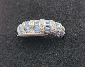 BP BOMB PARTY RBP5685 THE STERLING CLUB LAB CREATED BLUE ZIRCON SPINEL .925... - Picture 1 of 8