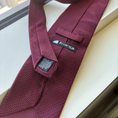 Corbata de Colección Frangi 100% Seda Italiana Hecha en Italia Roja con Acentos Azules Foto 1 de 4