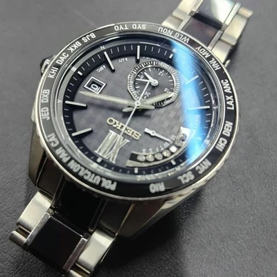 Seiko Brightz SAGA173 8B54-0BD0 Solar Radio Watch Gray Stainless Steel Ceramic - Image 1 of 4