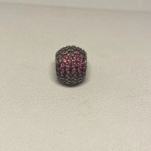Pandora Sterling Silver Pink Pave Lights Charm Bead #791051PCZ - Picture 1 of 4