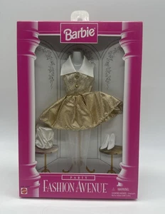 Barbie Fashion Avenue Gold Lame Mini Party Dress NIB NRFB Vintage 1996 #14365 - Picture 1 of 2