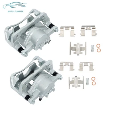 2Pcs Front Disc Brake Calipers w/Bracket For Honda CR-V Accord Isuzu Acura 91-01 - Image 1 of 4