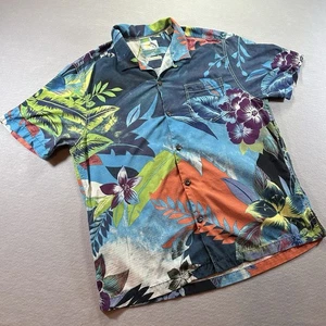 Camicia uomo Tommy Bahama seta hawaiana L Island vestibilità moderna floreale manica corta - Foto 1 di 8