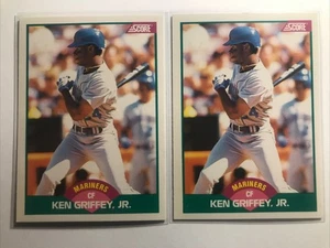 Ken Griffey Jr (2) 1989 Score Rookie & Traded #100T XRC ROOKIE RC MARINERS HOF - Picture 1 of 4
