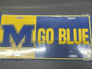 Vintage University of Michigan Go blau Nummernschild - Bild 1 von 1