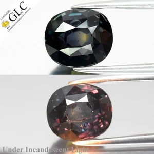 💎 GLC CERTIFIED 3.09ct VS Oval Natural Color Change Sapphire - Unheated, Gem - Picture 1 of 7