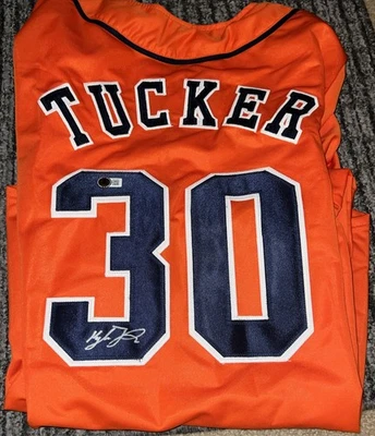 Kyle Tucker Autographed Houston Astros Orange Jersey - BAS - Image 1 of 4