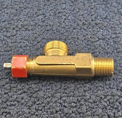 SHERWOOD CGA520: Válvula de gas de compresión de cilindro de acetileno 3/8" -18 NGT Foto 1 de 4