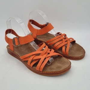 Sandalias para mujer Chaco Fallon talla 9 de cuero de grano completo con hebilla de tiras flamenco - Imagen 1 de 17