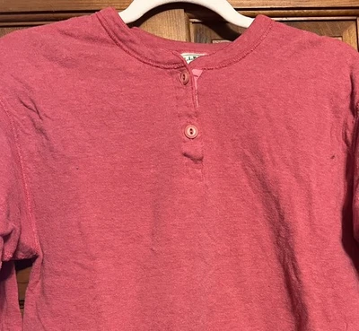 Camisa De Colección LL Bean River Drivers Henley Mujer Rosa Dos Capas EE. UU. Foto 1 de 4