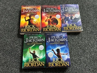 Percy Jackson Series by Rick Riordan 5 Books Collection - Image 1 of 2