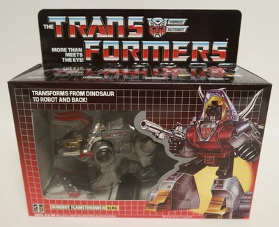 Figura de acción Slag Dinobot lanzallamas Transformers G1 reedición nueva en caja Foto 1 de 4