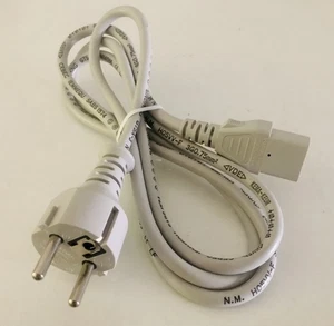 EURO EU 1M POWER CORD 250V CEBEC 16A TO C13 10A IEMMEQU 0.75MM2 Kettle Printer - Afbeelding 1 van 4