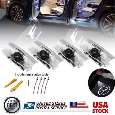 4Pcs LED HD Door Puddle Courtesy Ghost Shadow Lights For Lexus ES GS GX HS IS - Image 1 of 4