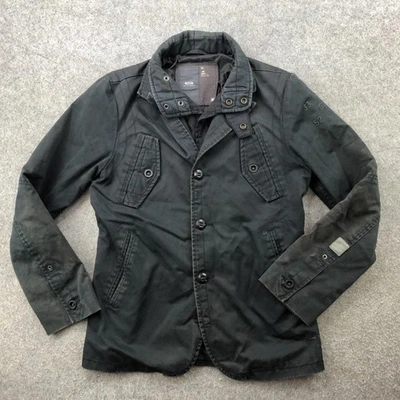 G-Star Raw Jacket Mens Medium Black Type 3301 Utility Field Coat Canvas Military - Image 1 of 4