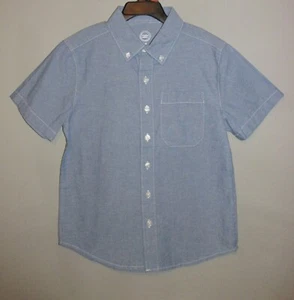 Boys Chambray Short Sleeve Button-up Shirt (Size Med / 8) BRAND NEW W TAGS - Picture 1 of 3