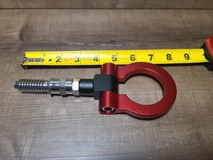 Red JDM Track Racing Style Aluminum Tow Hook Ring Kit For BMW 1 3 5 6 X5 X6 MINI - Imagen 1 de 4
