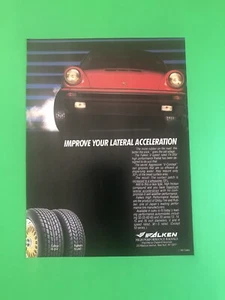 1987 PORSCHE 911 FALKEN VINTAGE ORIGINAL PRINT AD ADVERTISEMENT PRINTED - Imagen 1 de 1