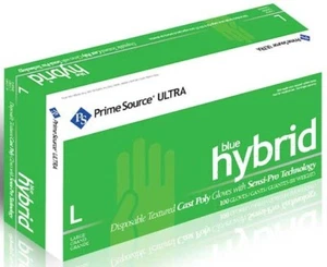 Prime Source 75007180 Hybrid Poly Disposable Gloves L Size 10 Pack = 1,000 Lot - Picture 1 of 10