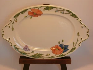 Vtg. Villeroy Boch Porcelain Serving Tray Platter AMAPOLA California Poppies - Picture 1 of 11