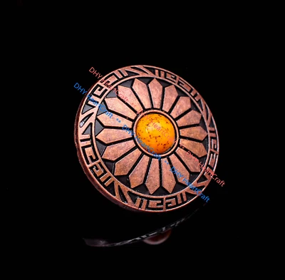 10X Antique Copper Western Sun Flower Metal Leather Belt Concho Button Screwback - Image 1 of 4