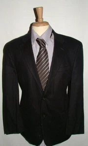 MENS GRANT THOMAS BLAZER SIZE 42 R 100% CASHMERE BLACK SOLID #310 - Picture 1 of 8