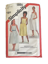 5886 Size 10 12 14 Simplicity Sewing Pattern Misses Pullover SUNDRESS