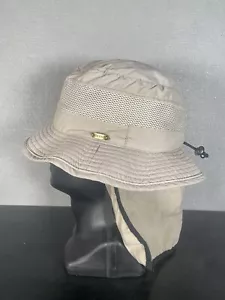 STETSON NO FLY ZONE TECH NECK FLAP UPF 50+ VENTED FISHING HAT SIZE MEDIUM - Picture 1 of 9