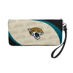 Jacksonville Jaguars Women's Curve Zip Organizer Wallet Wristlet - Picture 1 of 3