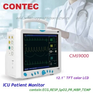 ICU Vital Sign Patient Monitor 6 parameter ECG NIBP RESP TEMP SPO2 PR CMS9000 - Picture 1 of 13
