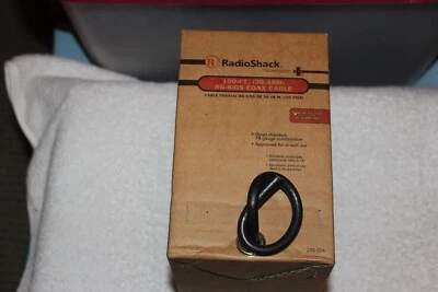RADIOSHACK TECHNOLOGY 100-FT (30.48M) RG-6/QS COAX COAXIAL CABLE - Image 1 of 4