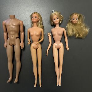 Barbie und Ken Puppen und Köpfe Konvolut 1966 / 1968 teils defekt