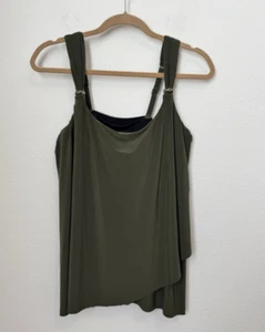 Costume da bagno Miraclesuit verde abbagliante tankini top dimagrante ferretto reggiseno resort 12 - Foto 1 di 11