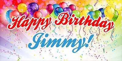 Banner de aniversário personalizado - Texto personalizado, várias cores, unissex - Imagem 1 de 2