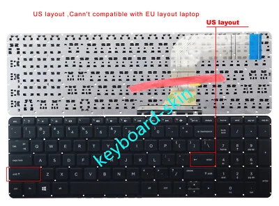 New for HP 15-K 17-K 15-Kxx 17-Kxx Series laptop keyboard no backlit no frame - Image 1 of 4