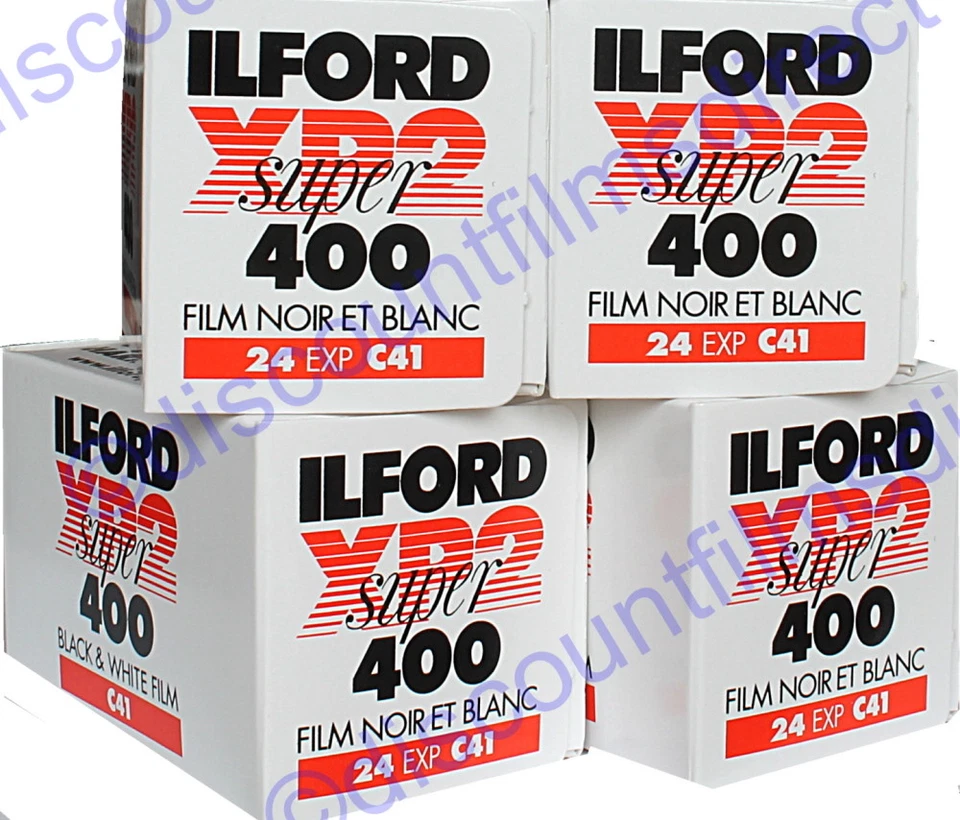 4 x ILFORD XP2 400 35mm 24exp C.41 PROCESS CHEAP B&W  FILM by 1st CLASS POST  - Image 1 of 1