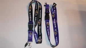 Zwei Baltimore Ravens Schlüsselbänder beidseitig bedruckt 25" lang kostenloser Versand - Bild 1 von 1
