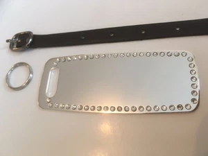 Engraved Glamour Diamante Keyring / Bag Tag / Luggage Tag - Picture 1 of 2
