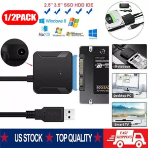 USB 3.0 to SATA External Hard Drive Reader 2.5" 3.5" HDD SSD Power adapter - Picture 1 of 14