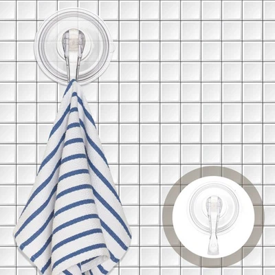  6 Pcs Ganci in Plastica Da Parete Appesi Senza Tracce Trasparente - Immagine 1 di 4