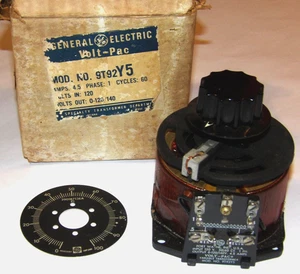 NOS GE/GENERAL ELECTRIC VOLT-PAC VARIABLE TRANSFORMATOR 4.5A 120 IN, 0-120/140 OUT - Bild 1 von 16