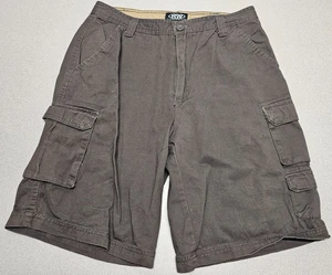 RW Rugged Wear Mens Size 34 Brown Cargo Shorts Flat Front Cotton Shorts - Picture 1 of 6
