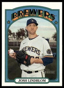 2021 Topps Heritage Josh Lindblom Milwaukee Brewers #289 - Picture 1 of 2