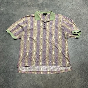 Vintage Nike Golf Polo Short Sleeve Shirt Abstract Pattern Geometric AOP Size XL - Picture 1 of 5