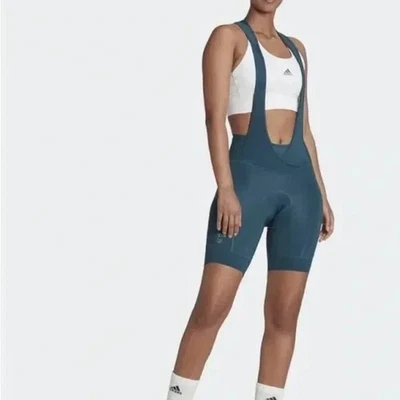 adidas women’s M PARLEY BIB W Cycling Shorts Bodysuit Reflective HM3159 NWT $200 - Image 1 of 4