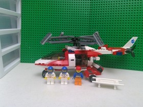 LEGO City 7903 Rescue Helicopter w/Instruction & Minifigures ~missing hook~