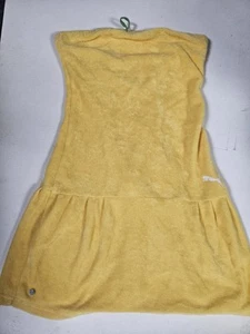 Vintage Yellow Terry Cloth Beach Cover Up Dress Puma Sport Sm Med - Bild 1 von 6