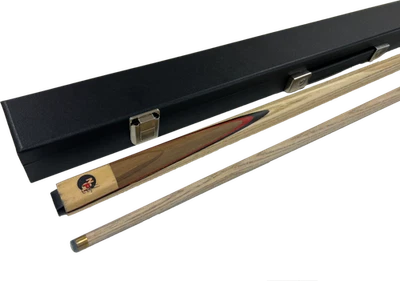 FULL ASH With Red Wood Flame Pool Snooker Billiard Cue and Cue Case Set - image 1 of 4