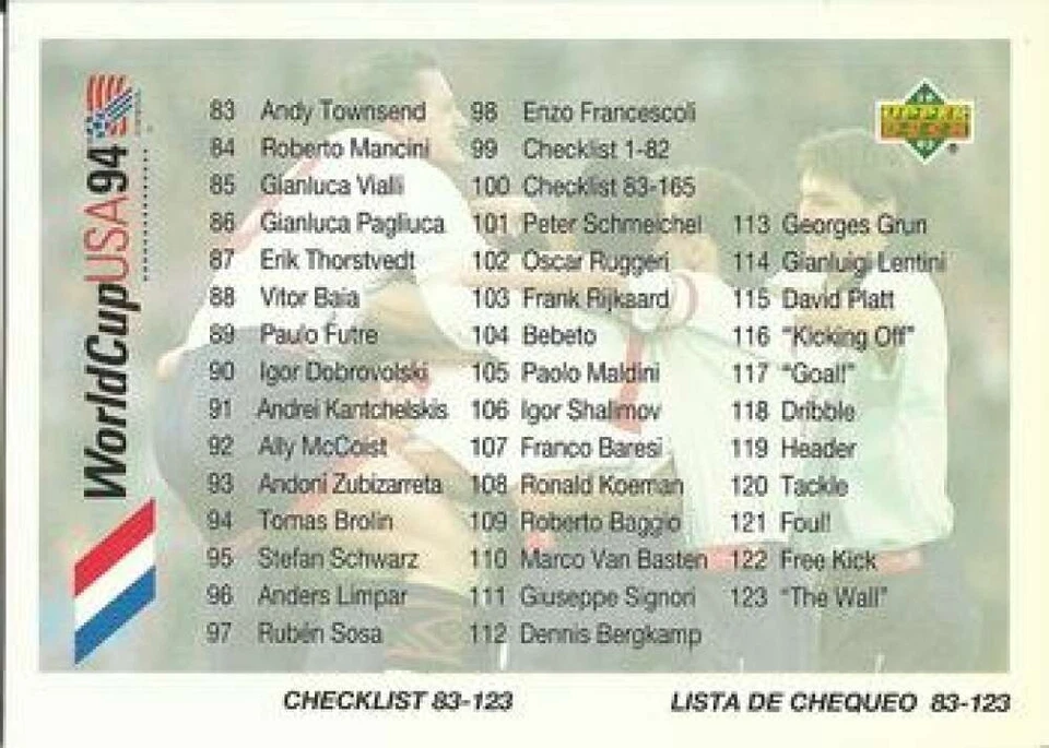 1993 Upper Deck World Cup Soccer Preview (Spanish/English) Pick From List - Image 1 of 1